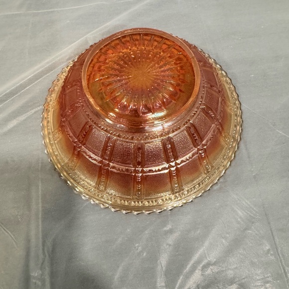 Vintage Carnival Glass Bowl Marigold Amber Iridescent - Picture 6 of 6